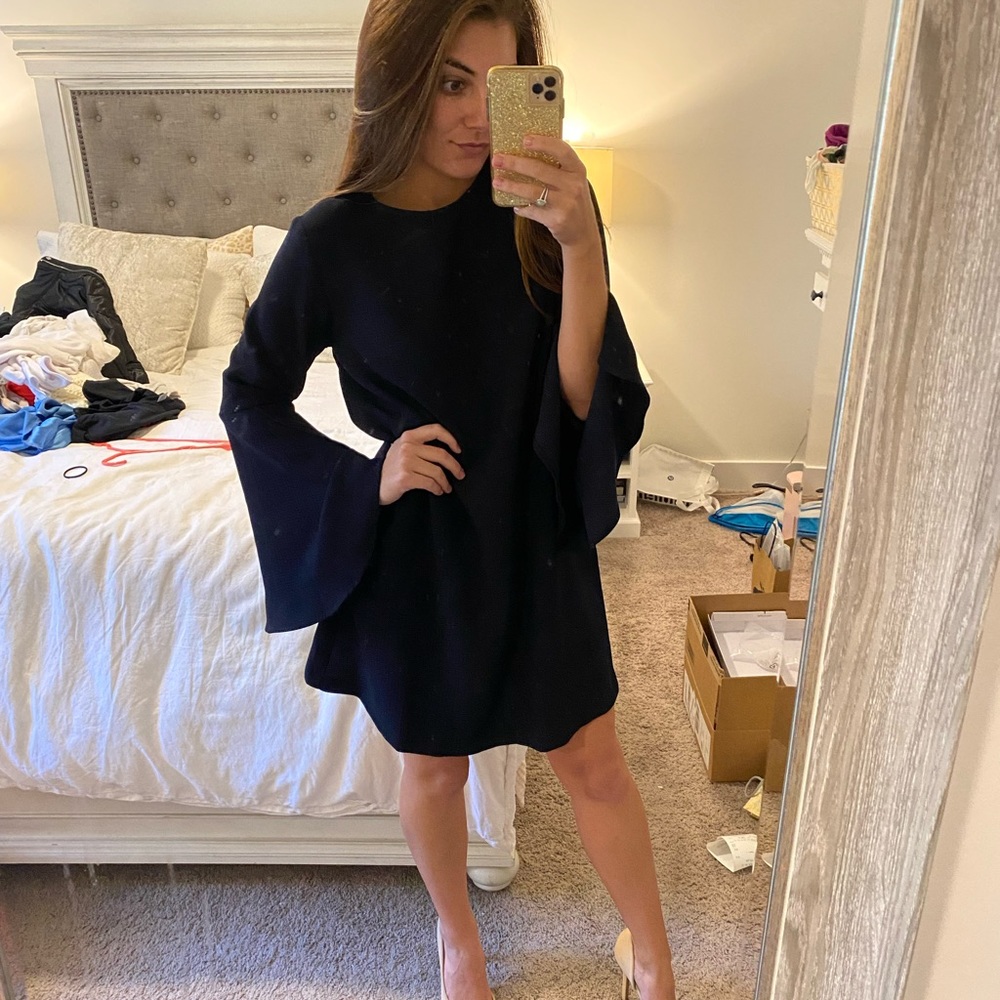 Navy halogen dress